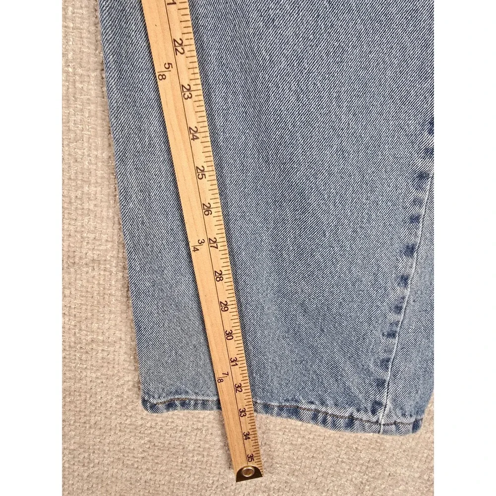 Faded Glory Mens Relaxed Fit Distressed Light Wash Blue‎ Denim Jeans 36x33